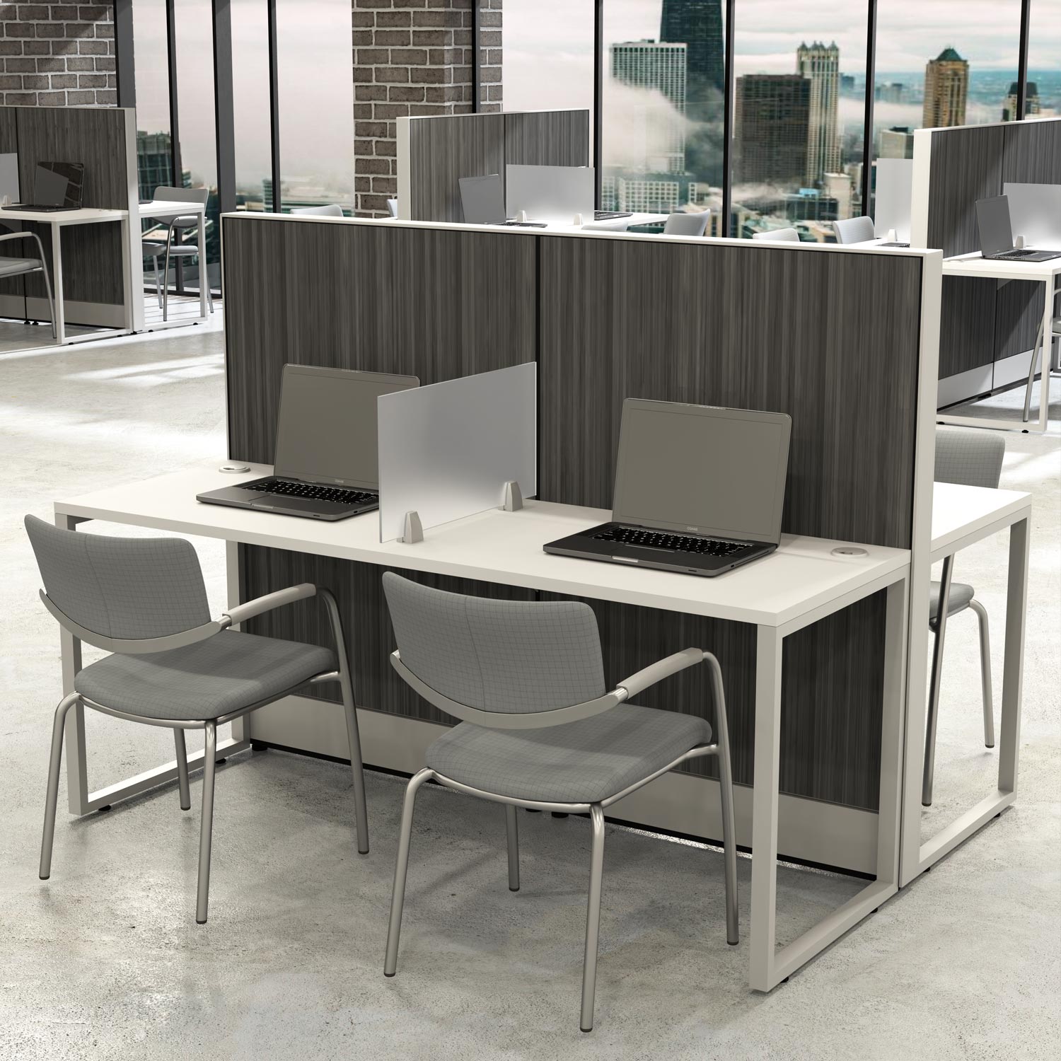 Desktop Acrylic Privacy Screens | 12" High | Clear or Frosted | eSCAPE Privacy Solutions - Image 2