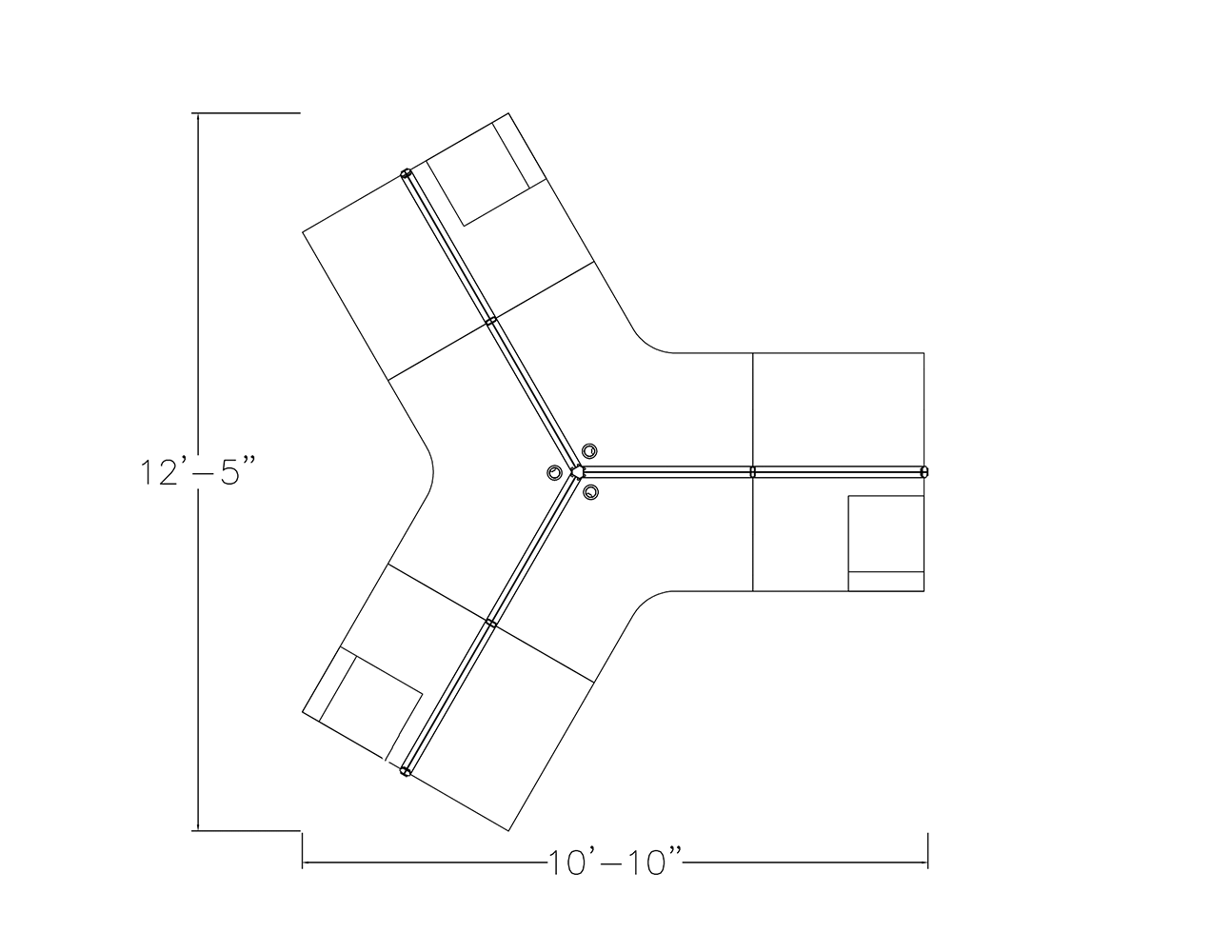 Workstation Pods | 3-Person | Emerald Cubicle Collection | 6x6x52"H - Image 2