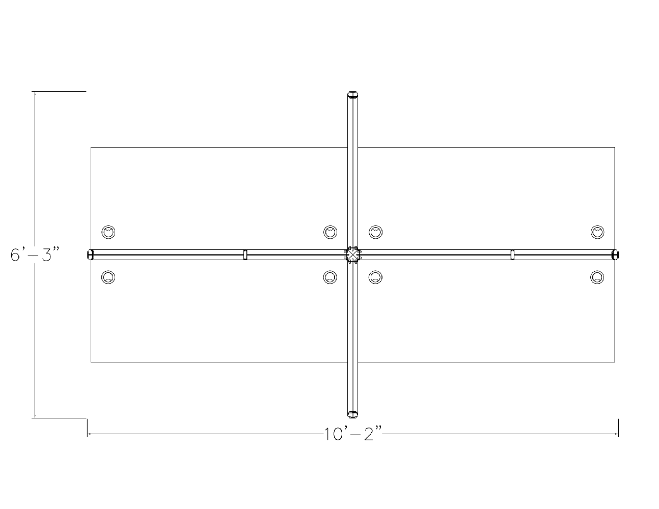 4-Person Call Center Cubicle | Emerald Cubicle Collection |3x5x39"H - Image 2