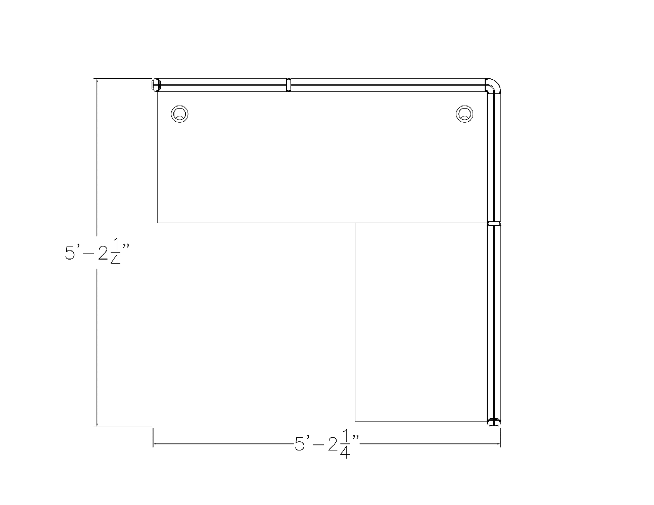 Modular L-Shaped Cubicle | Emerald Collection | Simple Cubicle Workstation | 5x5x65 - Image 2