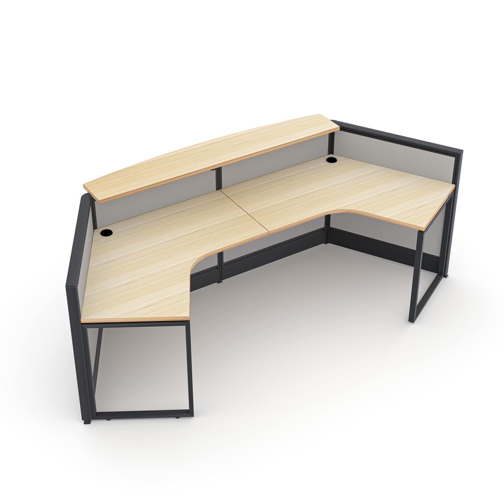 120 Degree Reception Workstation | Emerald Cubicle Collection | 3x6x39H - Image 2