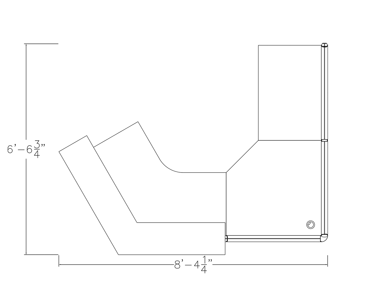 Glass Top Reception Cubicle | Emerald Cubicle Collection | 6x9x52"H-39"H - Image 3