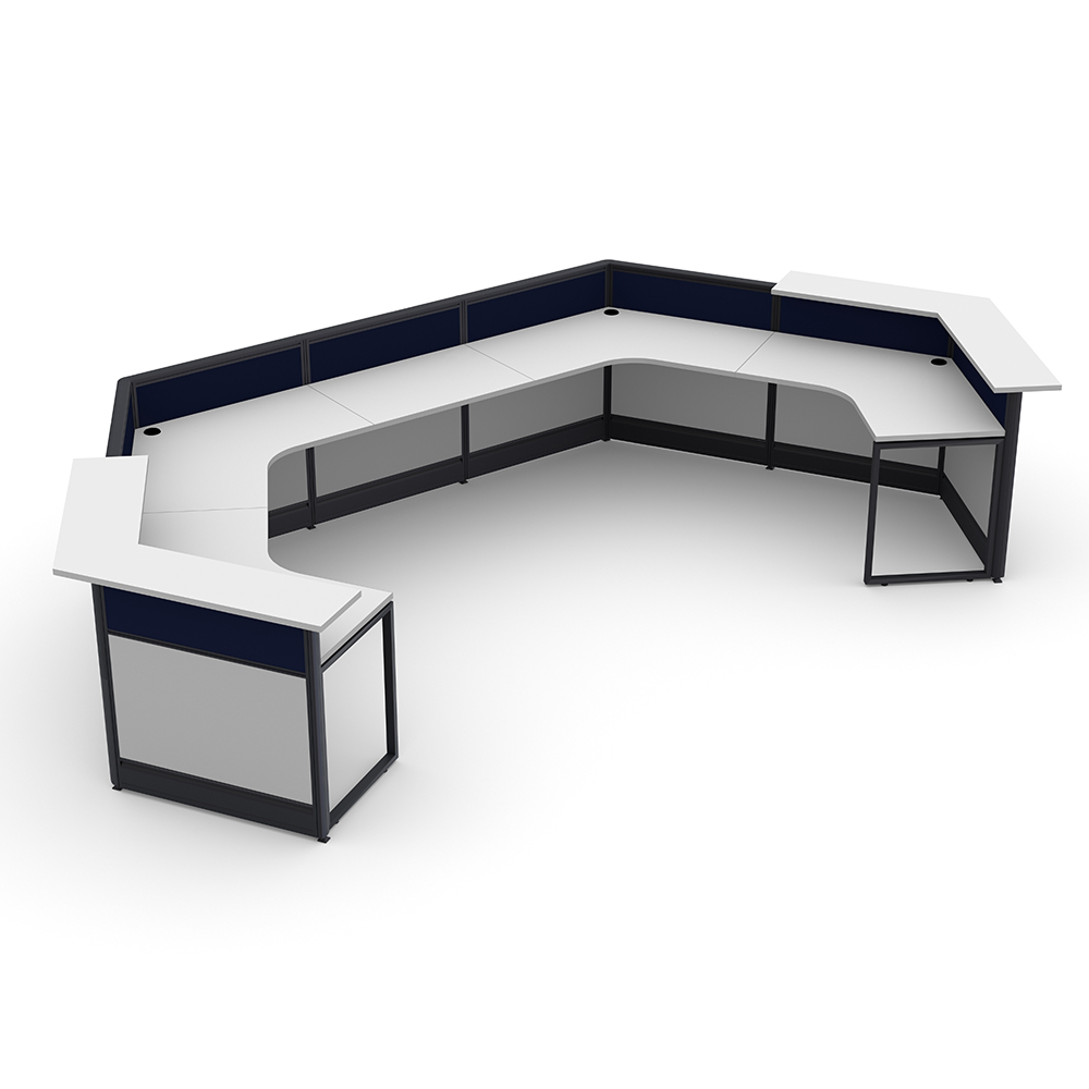 2-Person Reception Workstation | Emerald Cubicle Collection | 9x16x39"H - Image 2