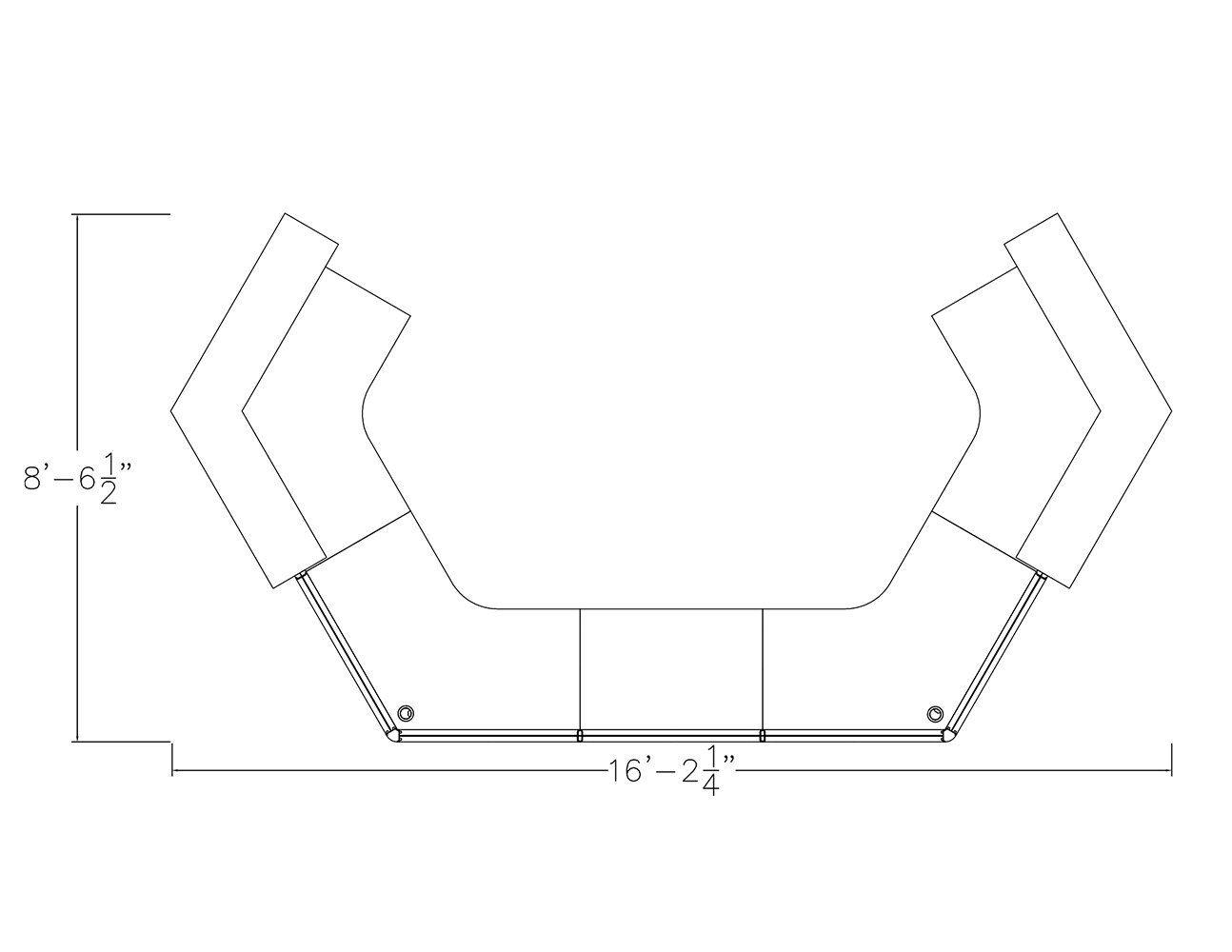 2-Person Reception Workstation | Emerald Cubicle Collection | 9x16x39"H - Image 3