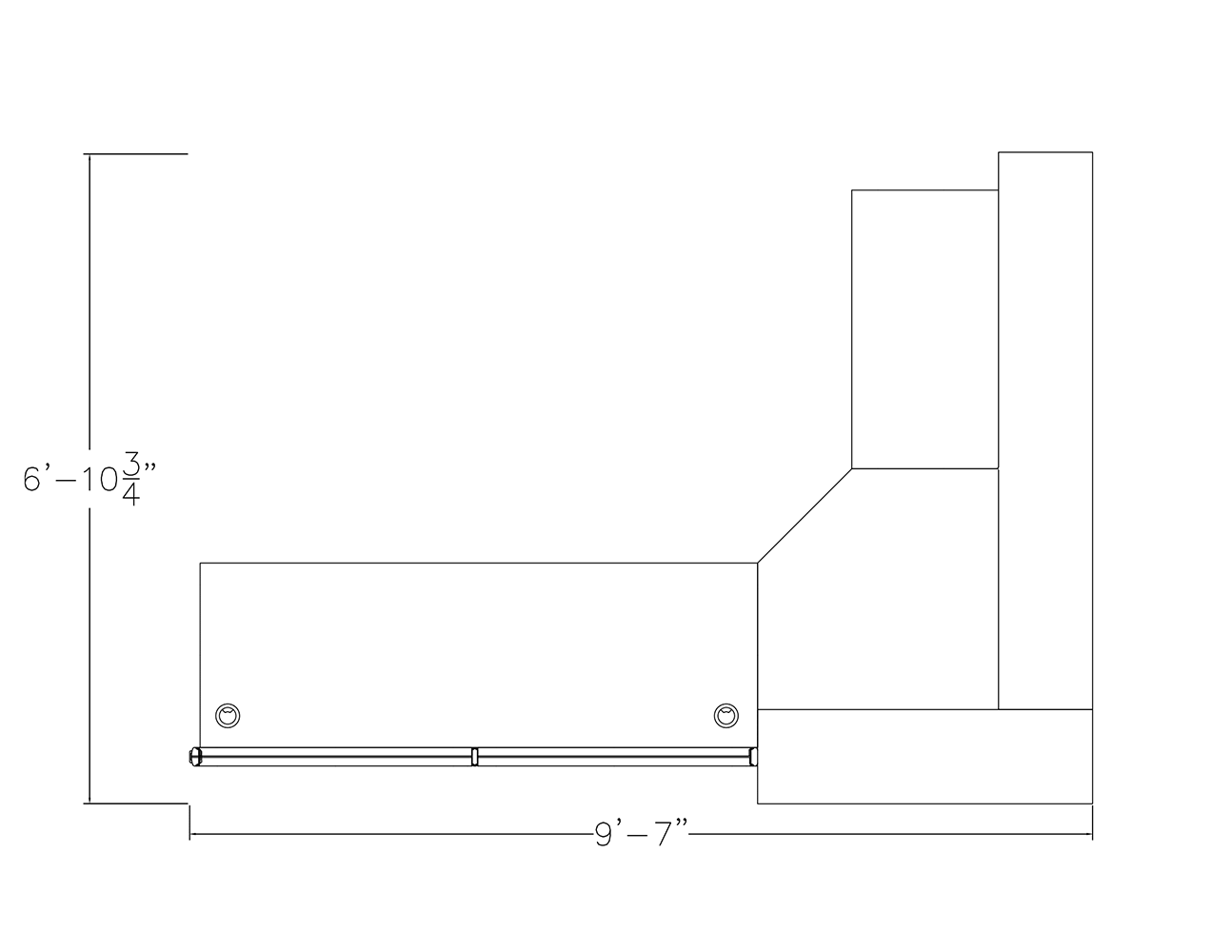L-Shaped Reception Station | Emerald Cubicle Collection | 6x9x65"H-39"H - Image 3