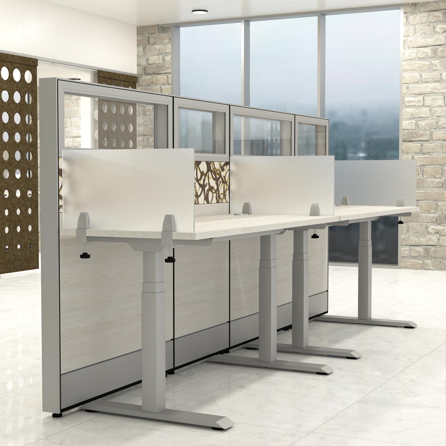 Acrylic Desktop Privacy Panels | 12" High | Clear or Frosted | eSCAPE Privacy Solutions - Image 2