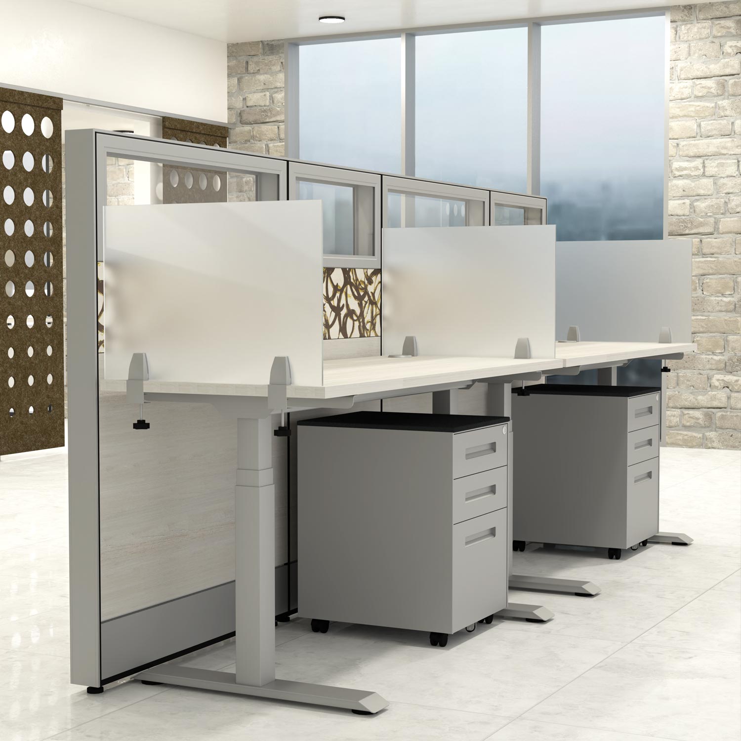 Clear or Frosted Acrylic Desk Dividers 16" High | eSCAPE Privacy Solutions | 8 widths - Image 3