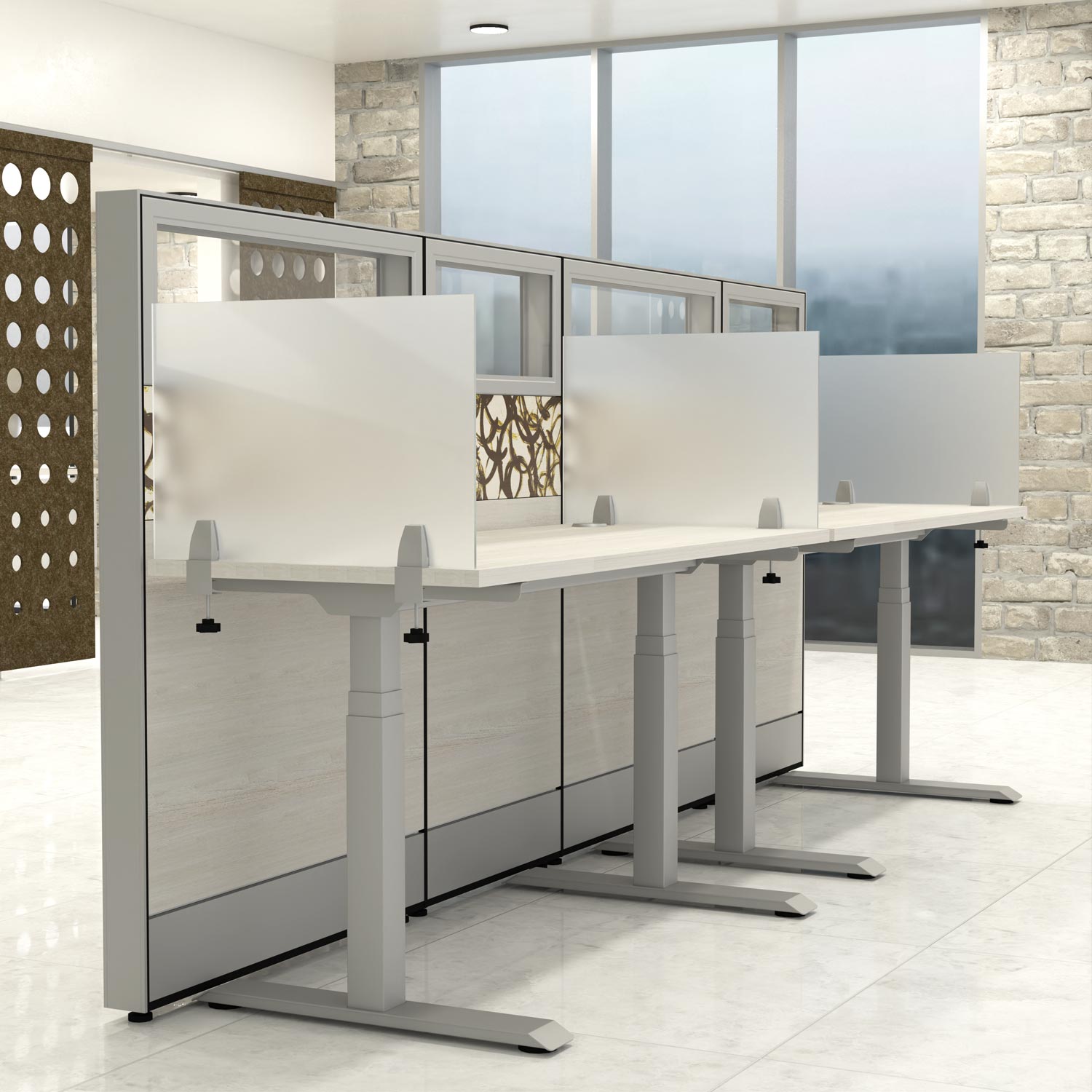 Clear or Frosted Acrylic Desk Dividers 16" High | eSCAPE Privacy Solutions | 8 widths - Image 2