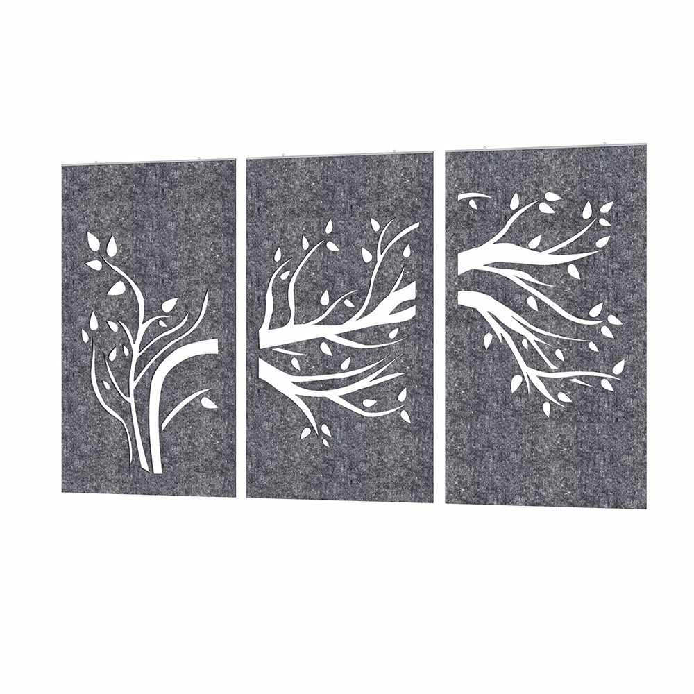 eSCAPE Series Acoustic Wall Art | 3-Panel Up Reach Design | 141"W x 84"H | Available in 15 Colors - Image 2