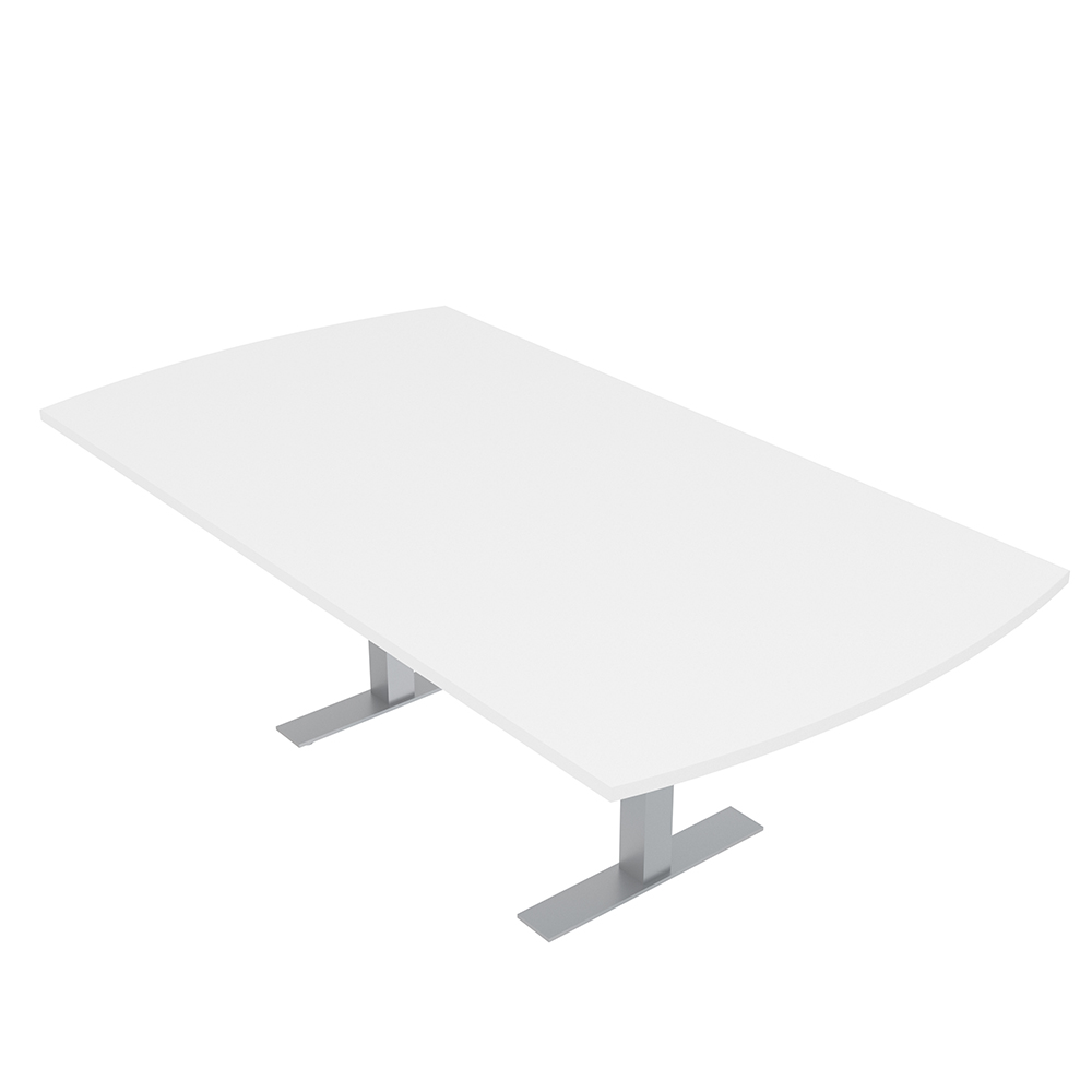 6 Person Conference Room Table And Chairs Bundle | 7' Arc Rectangle Harmony Conference Series Table and 6 Ame Executive Chairs - Image 2