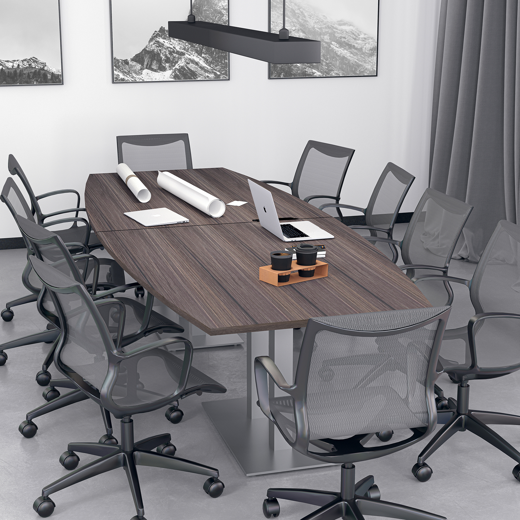 10-Person Conference Table with Double Base | Harmony Conference Series | 10'x4' Meeting Room Table - Image 5