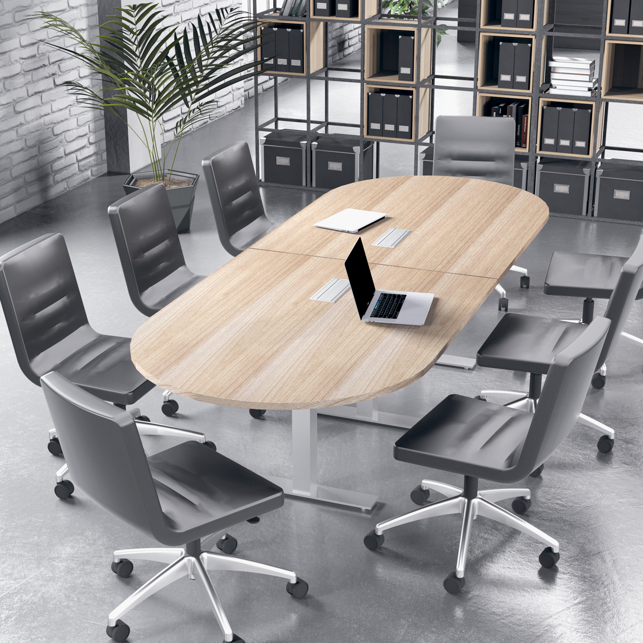 10-Person Conference Table with Double Base | Harmony Conference Series | 10'x4' Meeting Room Table - Image 4