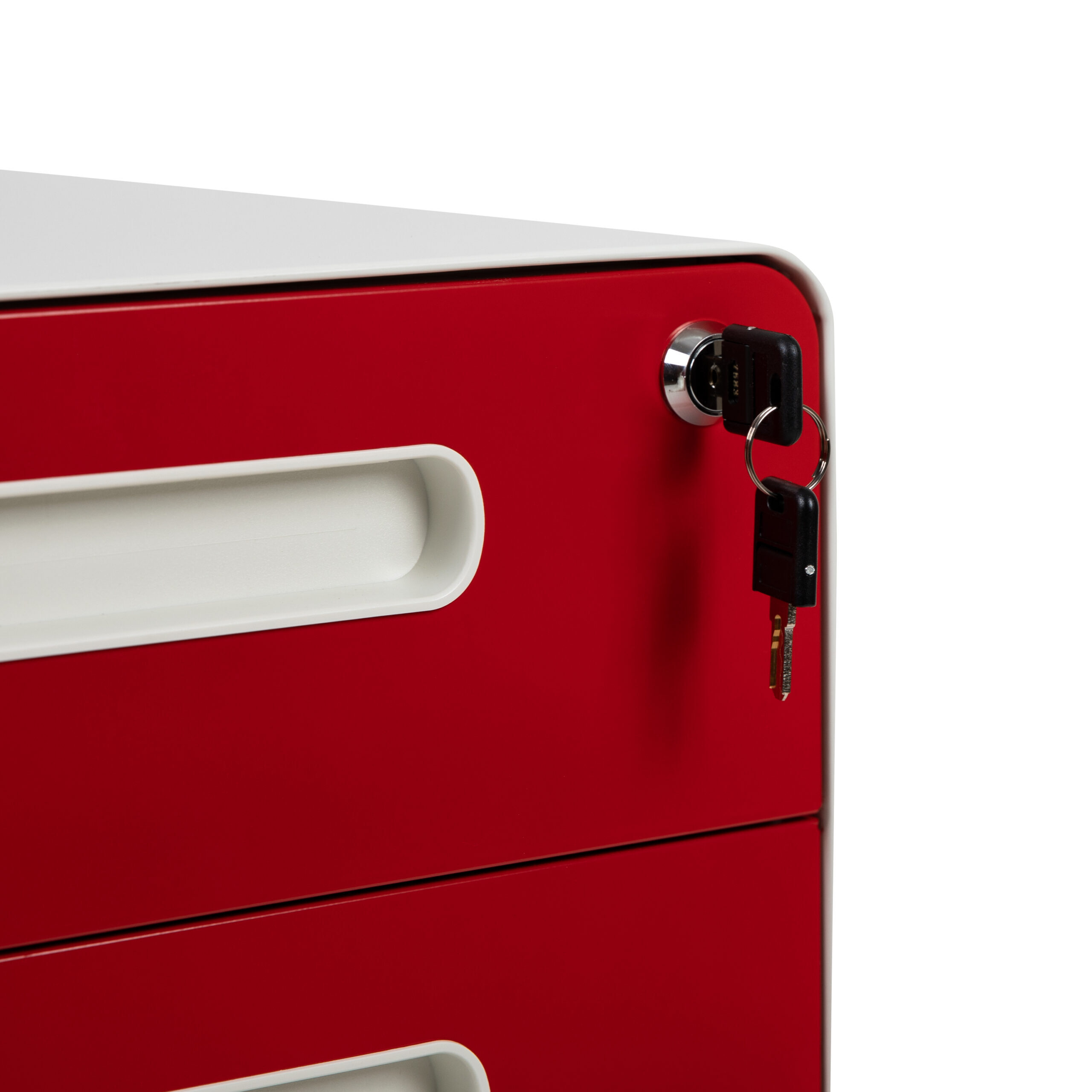 2-Color Ergonomic 3-Drawer Mobile Locking Filing Cabinet - 2 Color Options | Rolling File Cabinet - Image 14