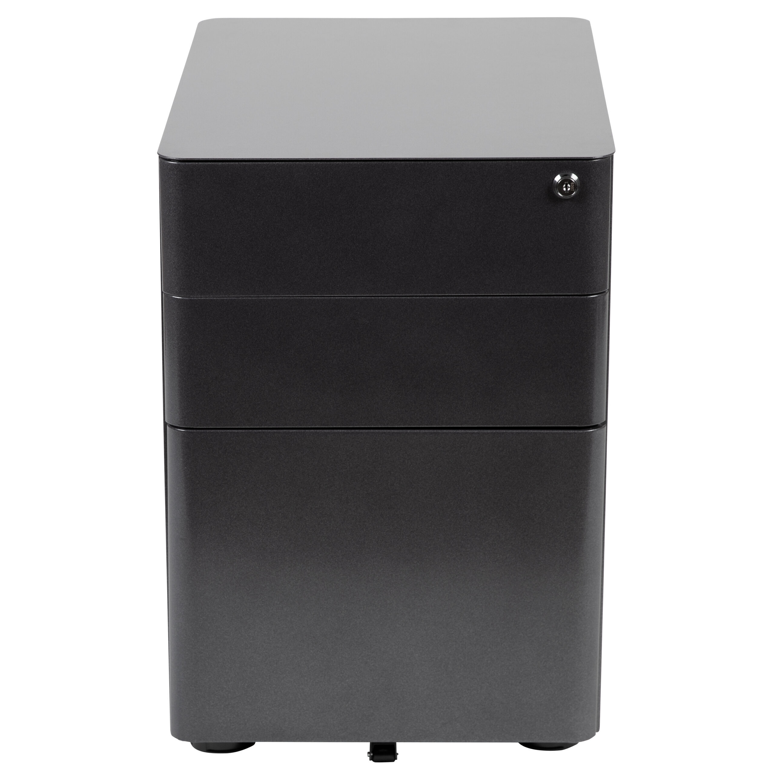 Modern 3-Drawer Mobile Locking Filing Cabinet With Hanging Drawer - Image 8
