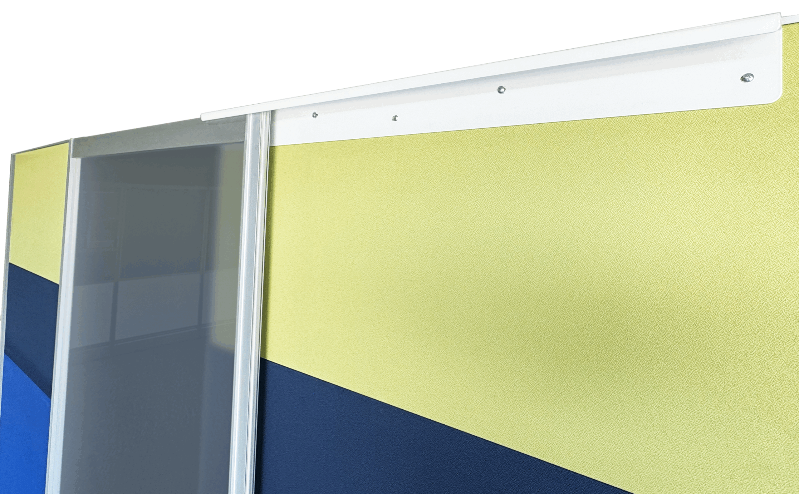 Cubicle Doors | Universal Mounting Bracket | Sliding | Frosted Acrylic & Aluminum Frame | 6 Sizes - Image 5