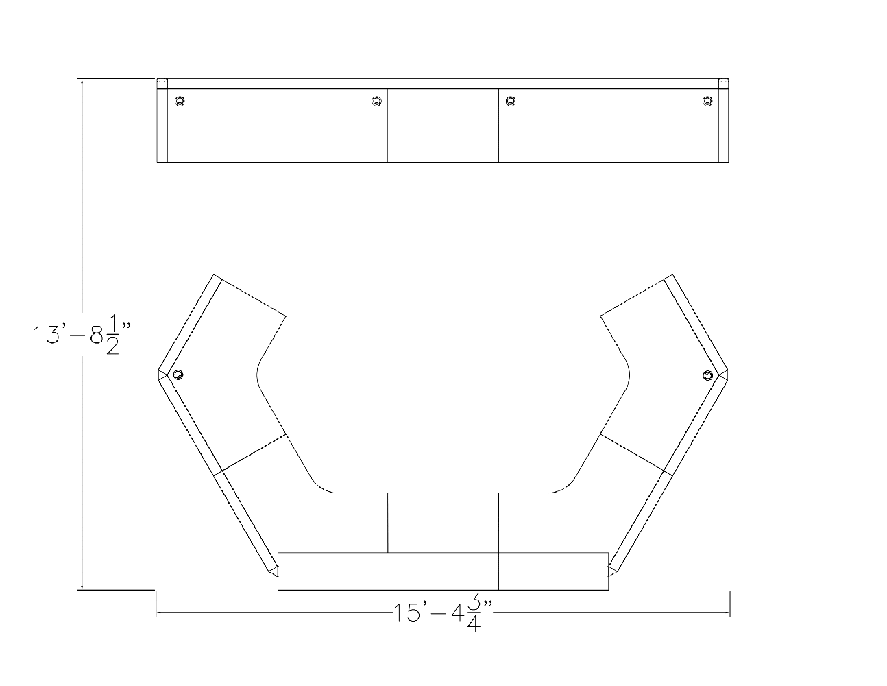 Freestanding U-Shaped Reception Area With Storage Wall | ADA Compliant | Sapphire Cubicle And Sapphire Wall System | 8x15x39H-32H - Image 2