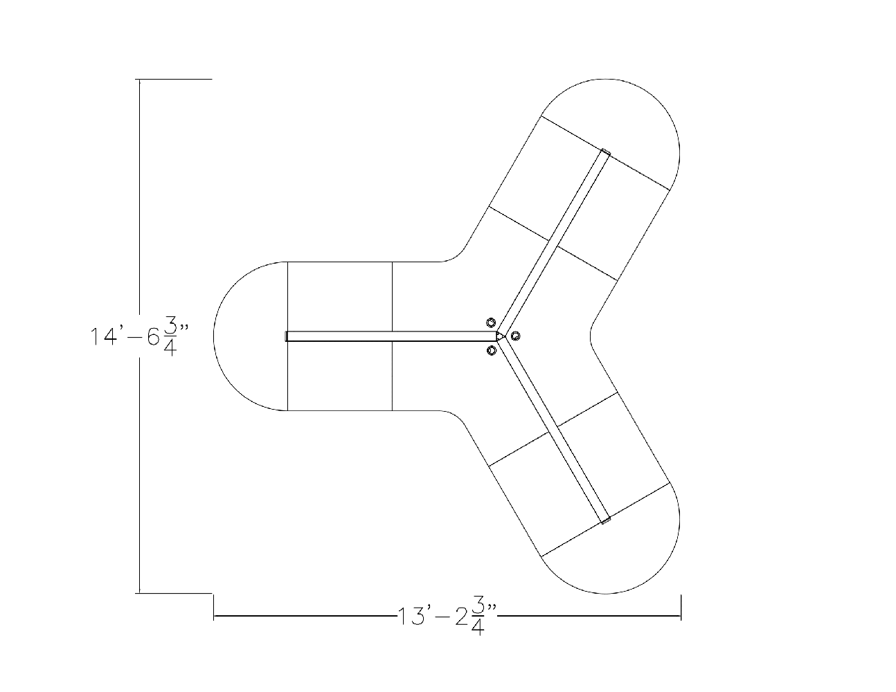 120 Degree Cubicles | Sapphire Cubicle System | 6x6x65"H | 3-Person - Image 3