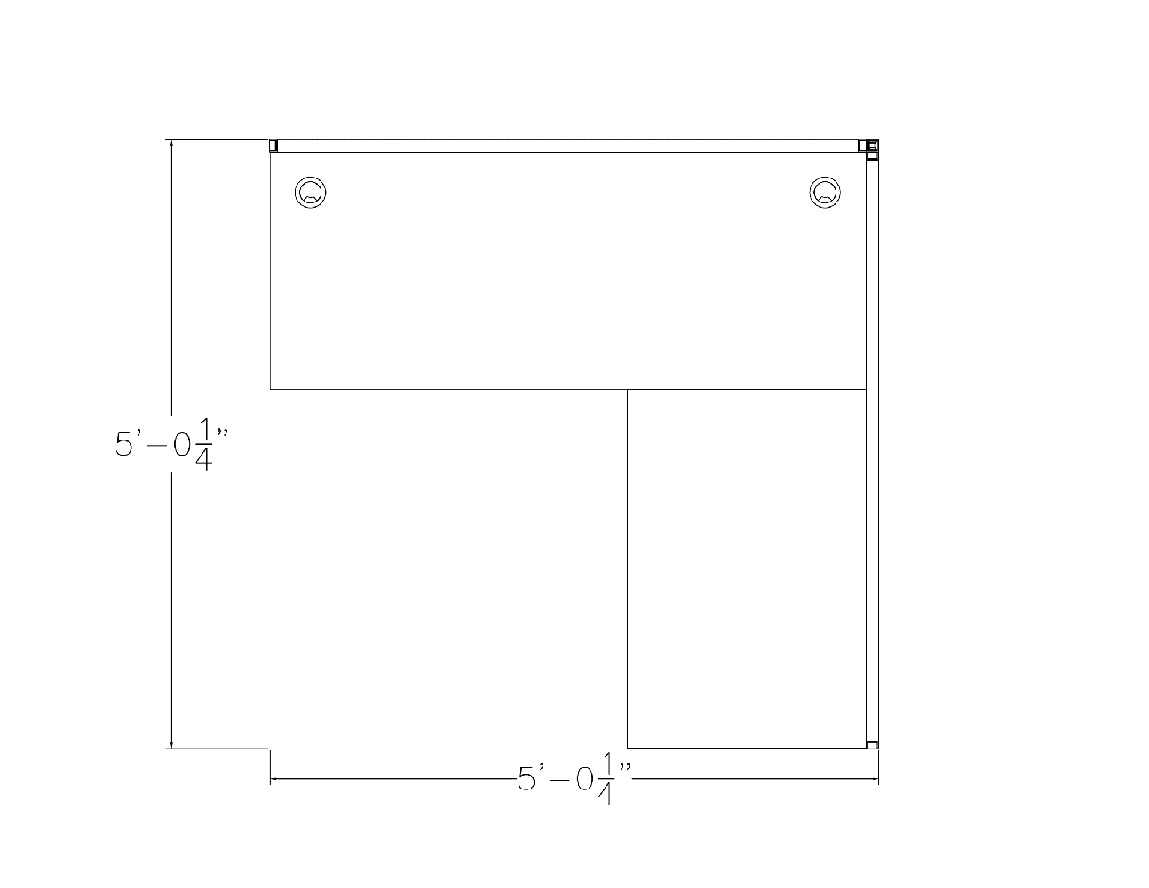 Free Standing 1 Person L-Shaped Privacy Workstation | SAPslim Cubicle Collection | 5x5x65"H - Image 2