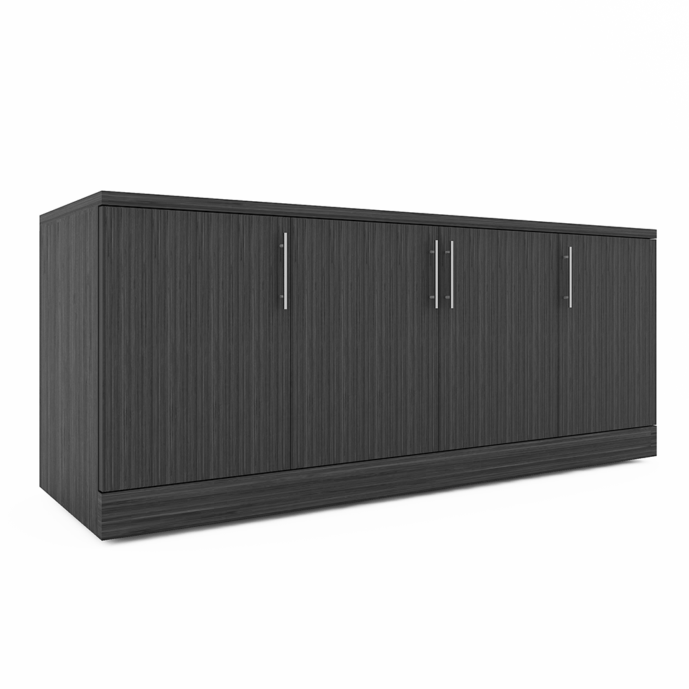 Office Storage Set | 4-Shelf Bookcase And 4-Door Credenza | Sol Office Furniture Collection | 48"H Bookshelf - Image 3
