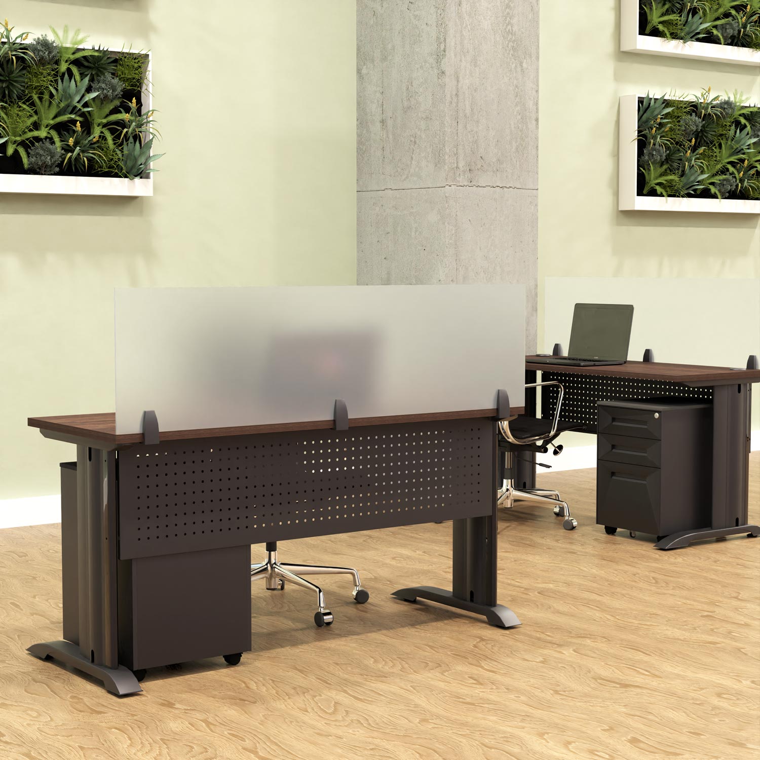 Clear or Frosted Acrylic Desk Dividers 16" High | eSCAPE Privacy Solutions | 8 widths - Image 2