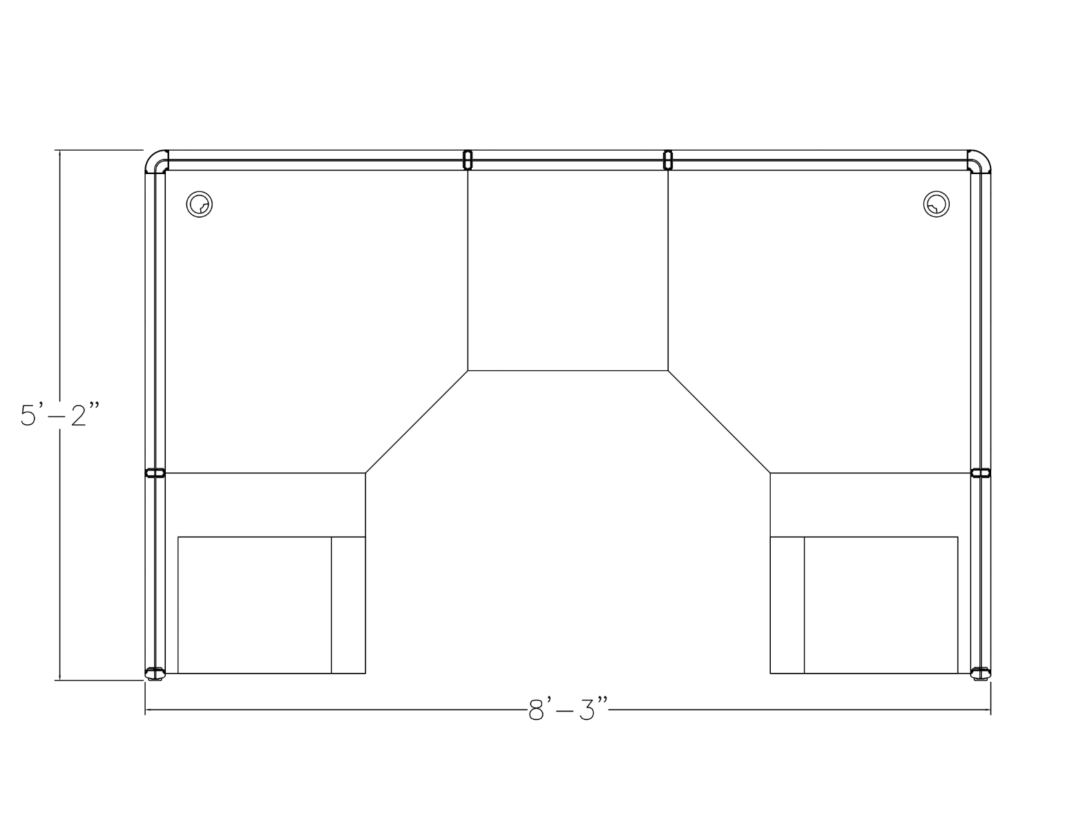 U-Shaped Cubicle Workspace with Glass Panel Tops | Emerald Cubicle Collection | 8x5x65"H - Image 2
