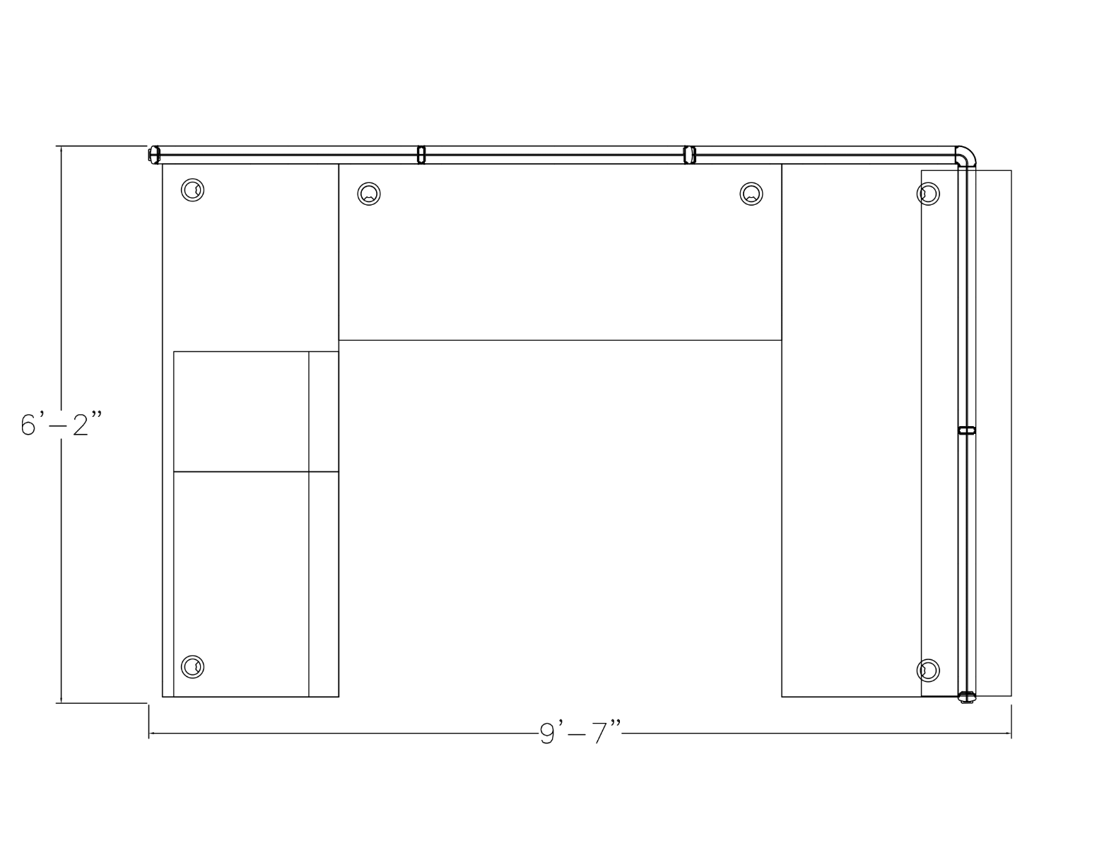 U-Shaped Reception Cubicle Workstation | Emerald Cubicle Collection 6x9x65-39"H - Image 2