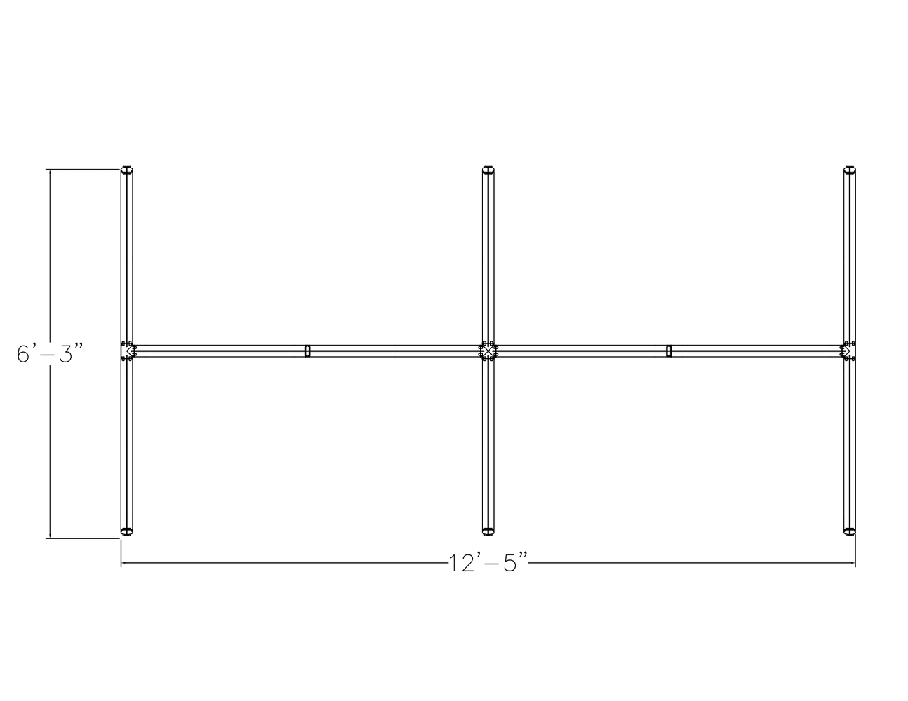 Freestanding Cubicle Walls | 4-Person | Emerald Cubicle Collection | 3x6x65"H - Image 2