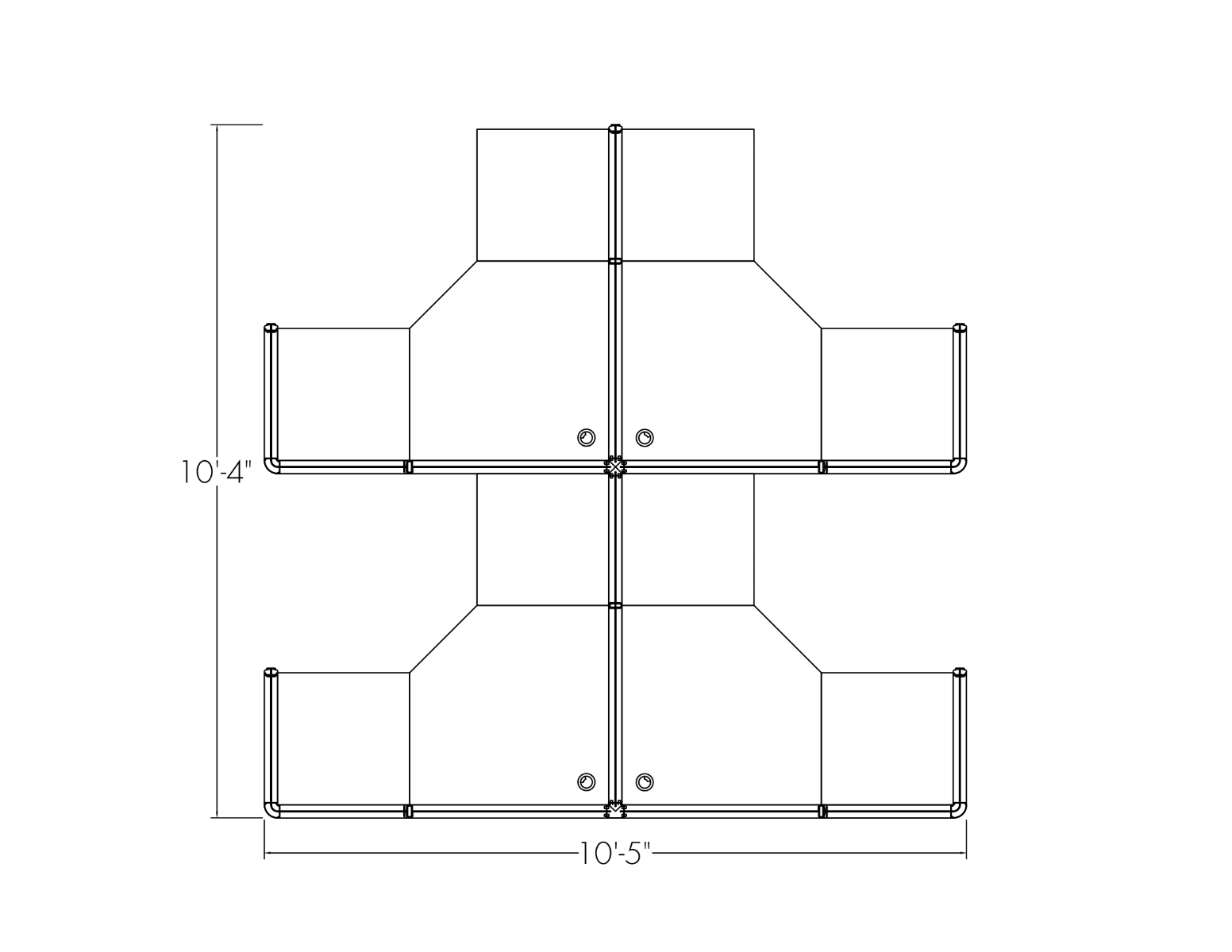 Modern L-Shaped Cubicle Workstations | 4-Person | Emerald Collection | 5x5x52-39"H - Image 2
