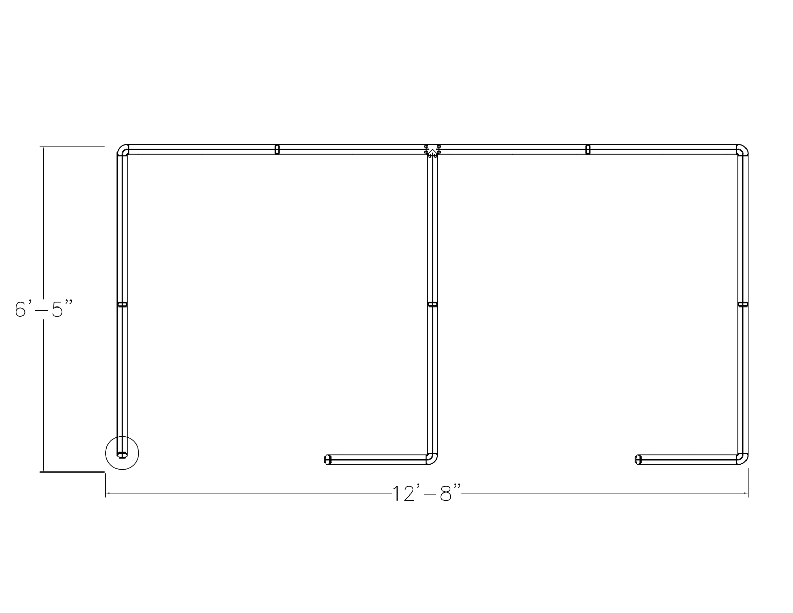 Freestanding Office Cubicle Walls | 2-Person | 6X6X52"H | 14 Fabric Color Options - Image 2