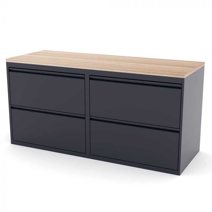 4-Drawer Lateral File with Laminate Top | 8 Laminate Colors and 2 Metal Colors Available - Image 2