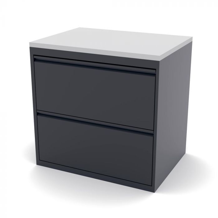 2-Drawer Lateral File with Laminate Top | 8 Laminate and 2 Metal Colors Available - Image 2