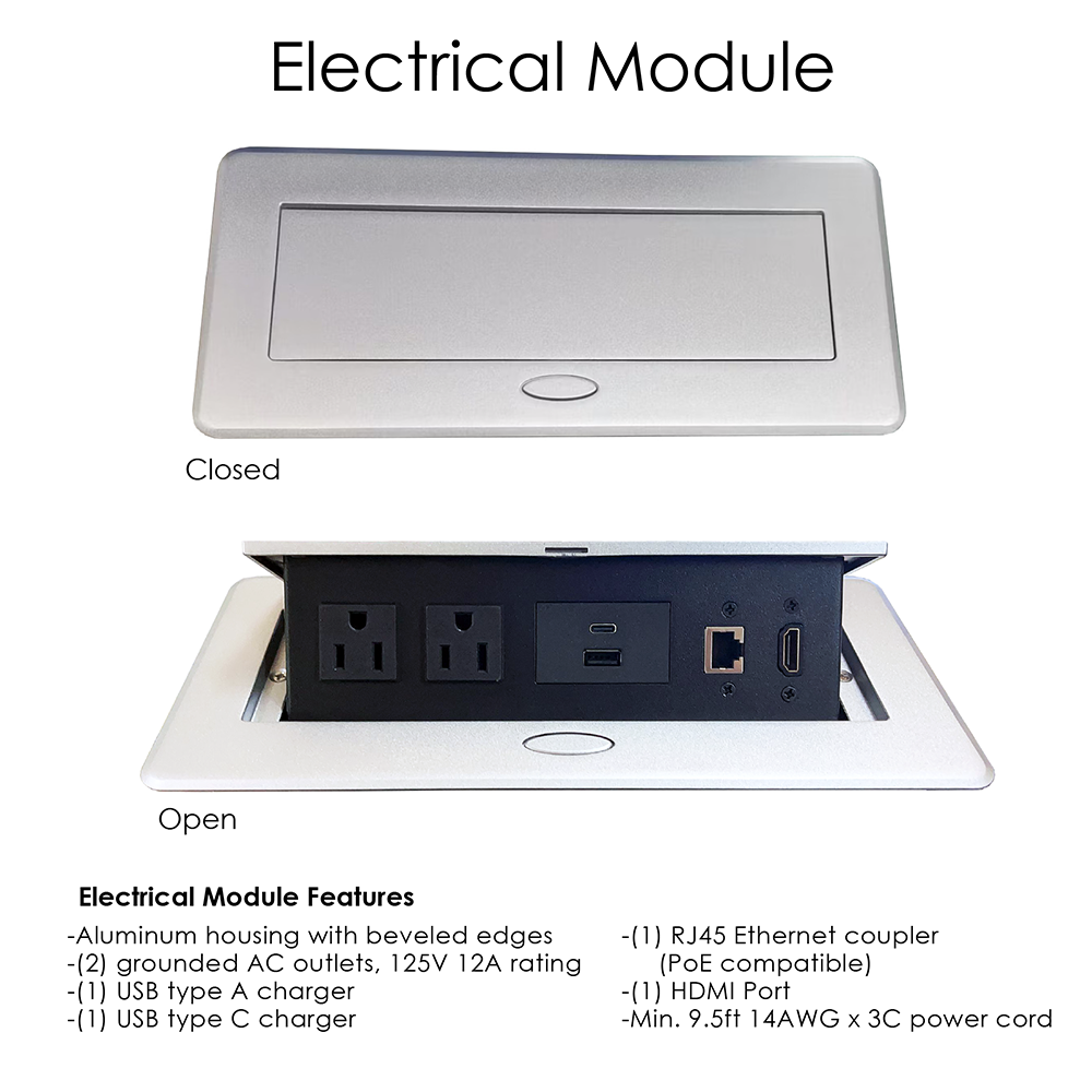 Counter Height Collaboration Table 36" | 2-4 Person | Optional Power & Data | Sol-Mate Desking Solution - Image 8