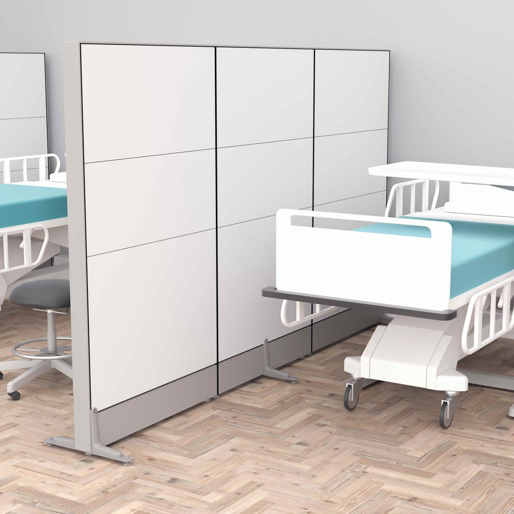 Freestanding Office Wall Partition | 65"H Custom Laminate Room Divider | Sapphire Cubicle System - Image 2