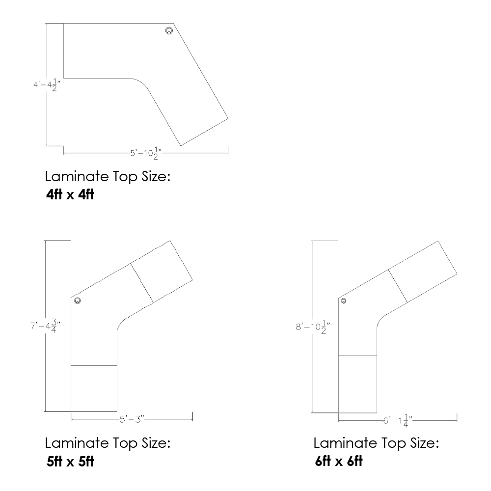 Quantum II Series V-Shaped Sit-Stand Desk | 120 Degree Electric Standing Desk | 3 Size Options | 9 Laminate Options - Image 4