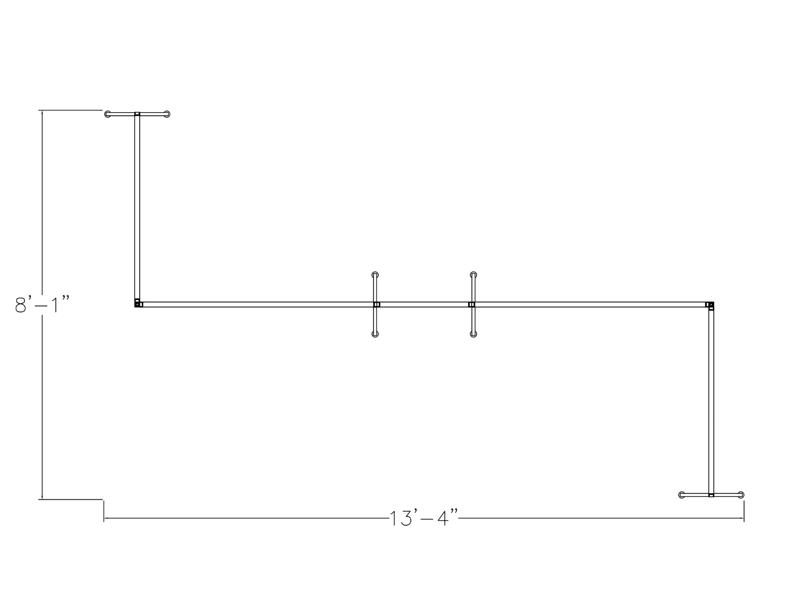 Offset Freestanding Office Partition | Modern Office Divider | SAPslim Cubicle Collection | 4 x 12 x 65"H - Image 2