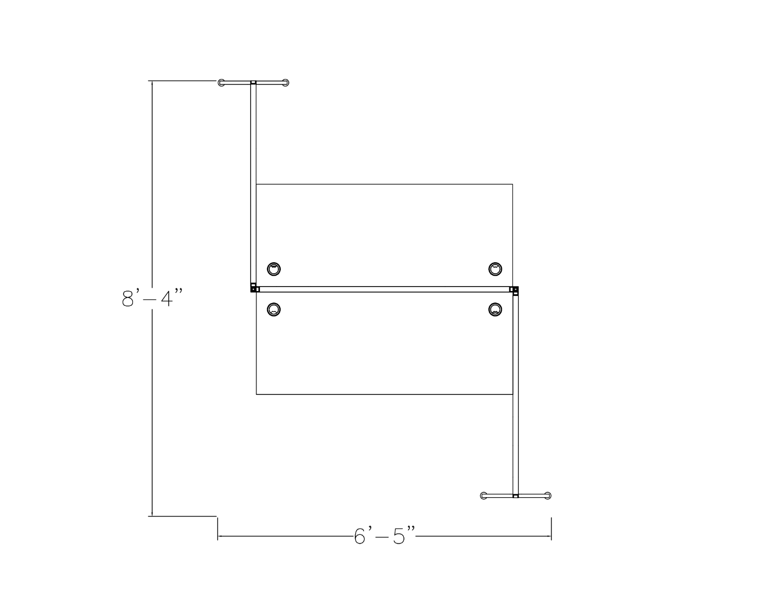 Modular L-Shaped 2-Person Office Cubicle Workstations | SAPslim Cubicle Collection | 5 x 8 x 65"H - Image 2