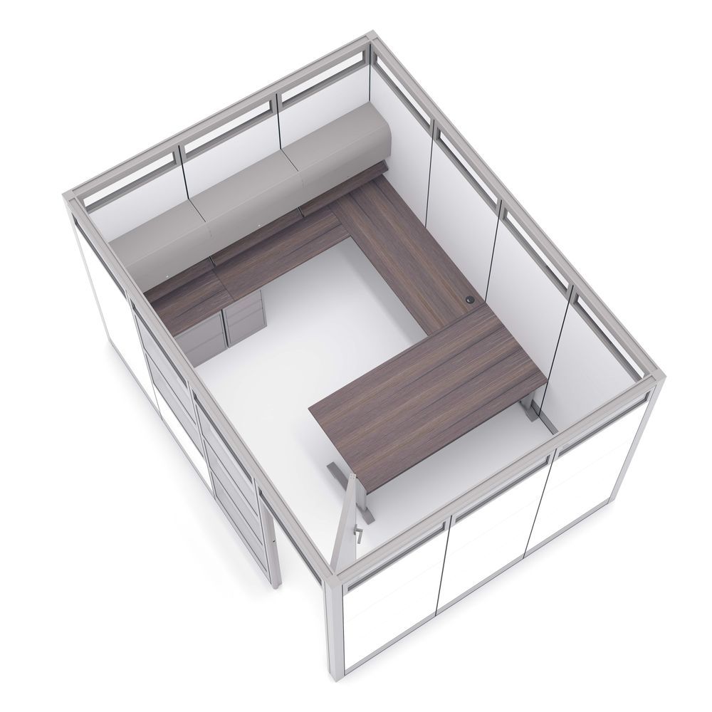 High Wall Office Cubicle | Sapphire Wall System | 9x12x95"H - Image 2