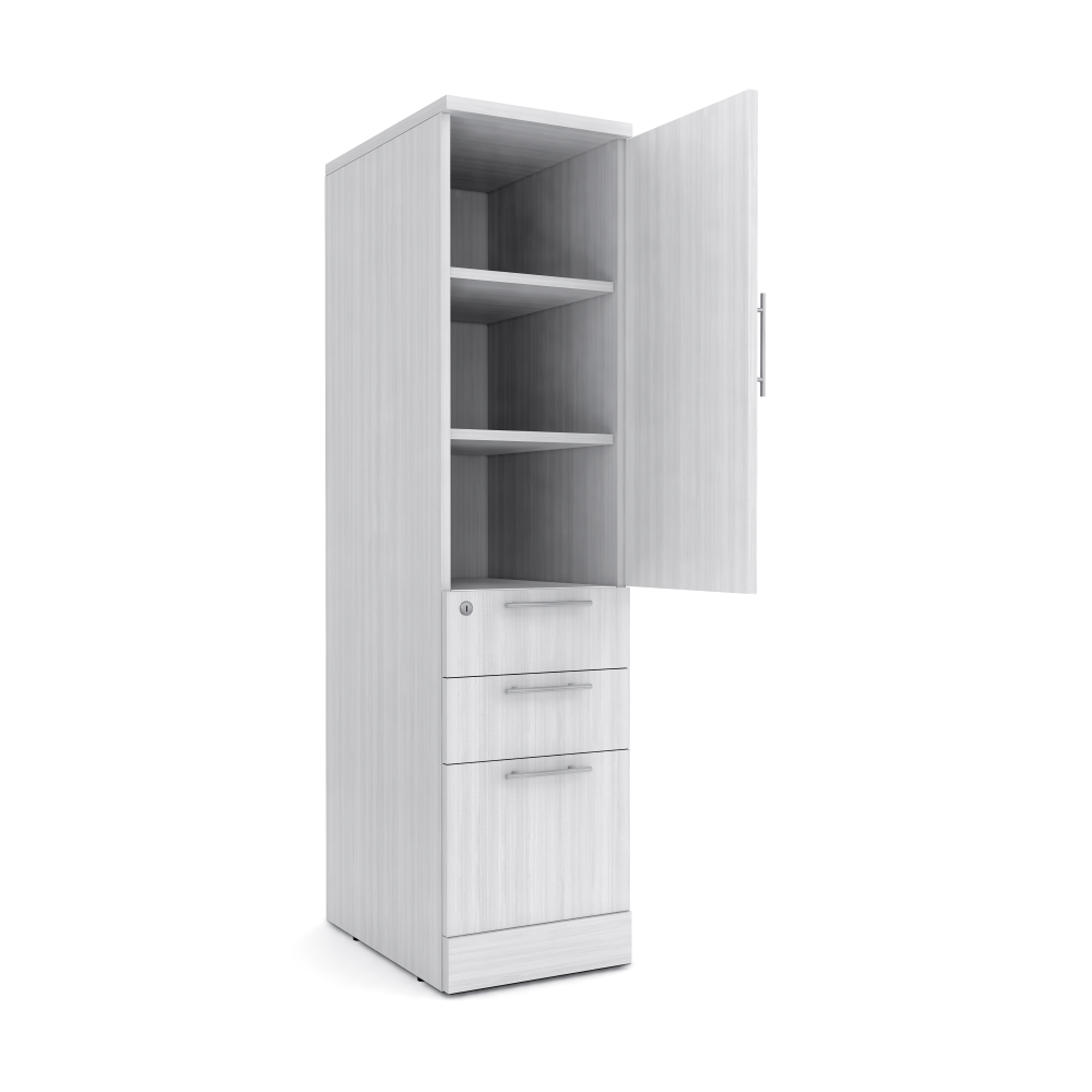 Sol Series Right Side Tower Storage with Box/Box/File | Laminate Cabinet | Available in 2 Sizes - Image 2